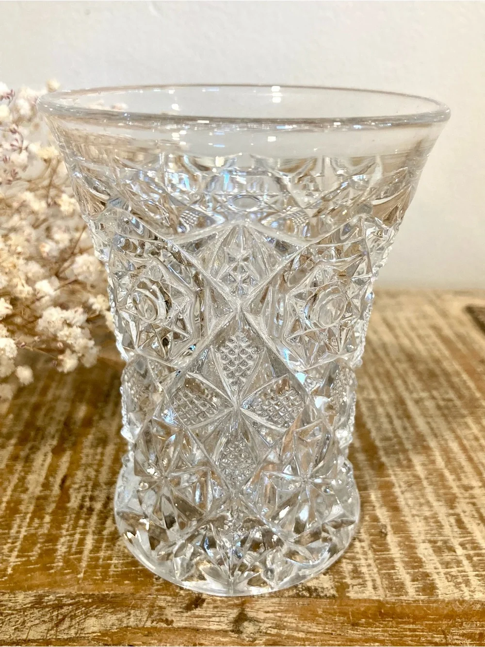 Fostoria Rosby Clear 8 Oz Flat Tumbler Flared Shape Pressed Glass